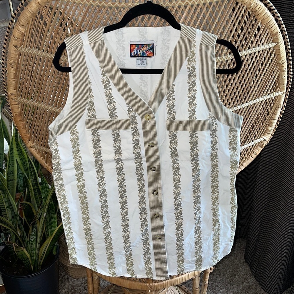 Vintage Argee Sports Floral Vest
